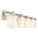 Soledad 5 Light 38.75 inch Brushed Nickel Vanity Wall Light