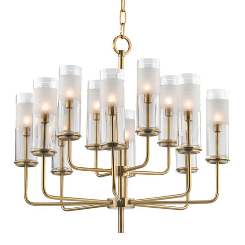 Wentworth 12 Light 25 inch Aged Brass Chandelier Ceiling Light