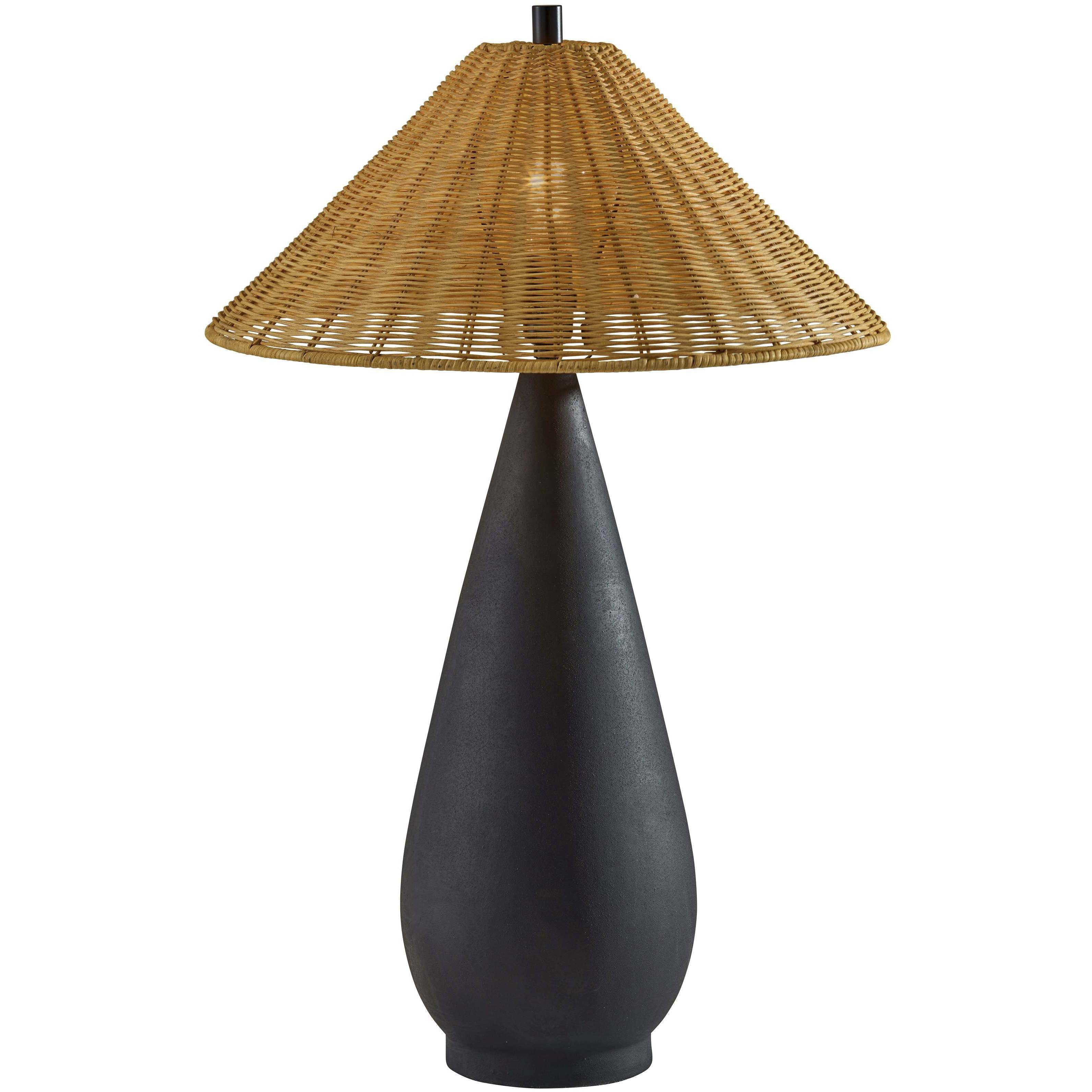Lorelei 28 inch 100.00 watt Black Rough Finished Ceramic Table Lamp Portable Light