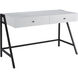 Checkmate 48 X 22 inch Checkmate White with Black Desk
