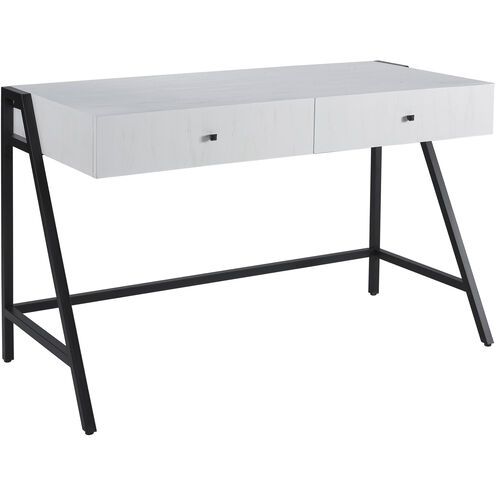 Checkmate 48 X 22 inch Checkmate White with Black Desk