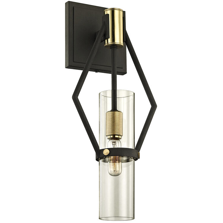 Raef 1 Light 7 inch Textured Bronze Brushed Brass Wall Sconce Wall Light