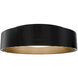 Gaston LED 17.8 inch Black Gold Flush Mount Ceiling Light in Black Gold Leaf, dweLED