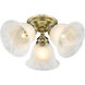 Essex 3 Light 15 inch Antique Brass Semi-Flush Mount Ceiling Light