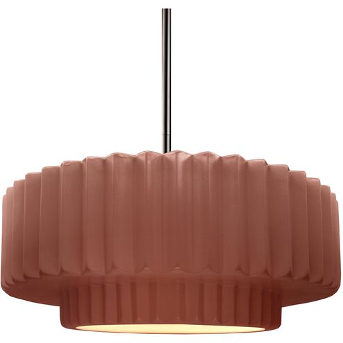 Radiance LED 14.5 inch Canyon Clay and Brushed Nickel Pendant Ceiling Light