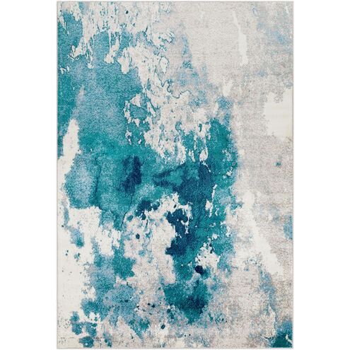 Paramount 35 X 22 inch Teal Rug in 2 x 3, Rectangle