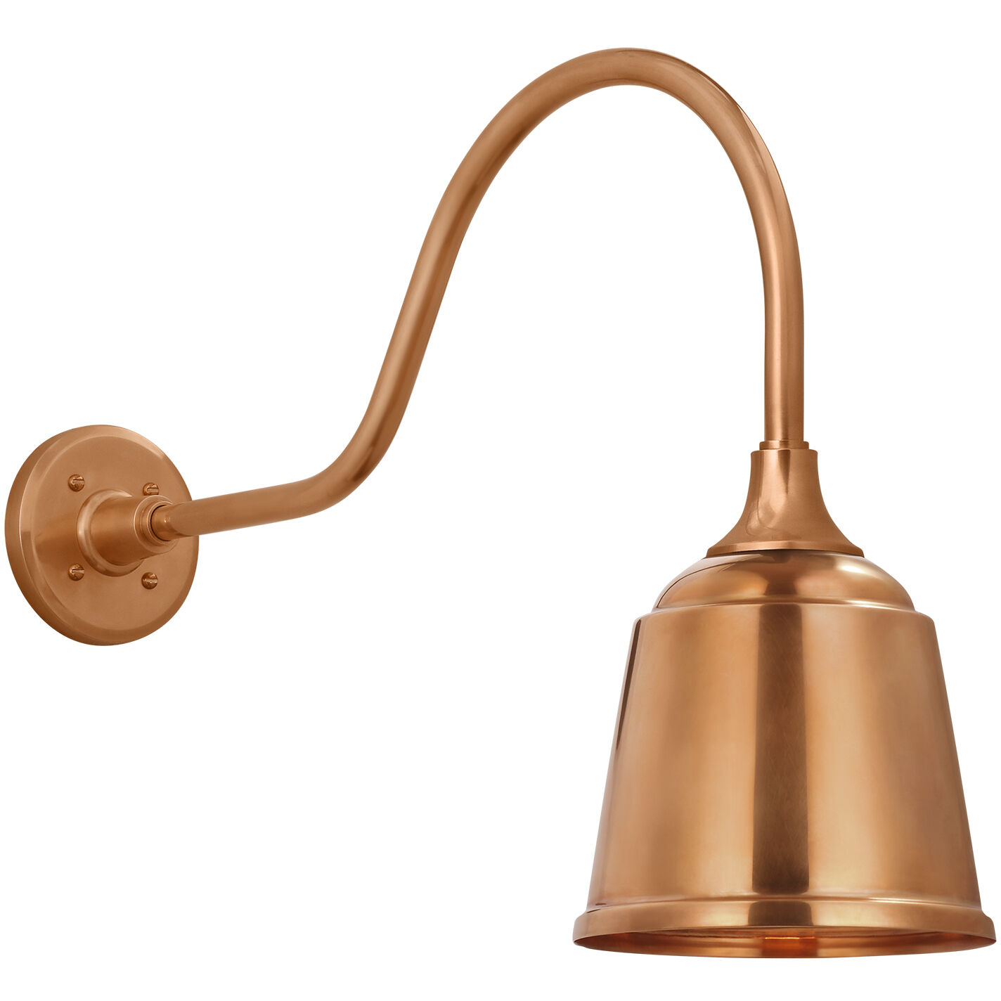 Thomas O'Brien Academy Barn Light LED 18 inch Soft Copper Flynn Barn Light in 8" Soft Copper Rockhouse Shade