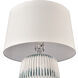 Devon 32 inch 9 watt White with Blue Table Lamp Portable Light