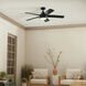 Tide 52 inch Satin Black with Weathered Medium Oak Blades Ceiling Fan