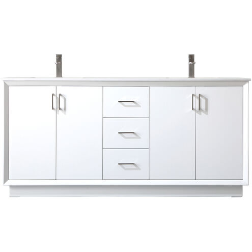 Hayes 72 X 22 X 35 inch White Vanity Sink Set