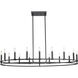 Downtown Urban Lexington 16 Light 48 inch Matte Black Statement Chandelier Ceiling Light