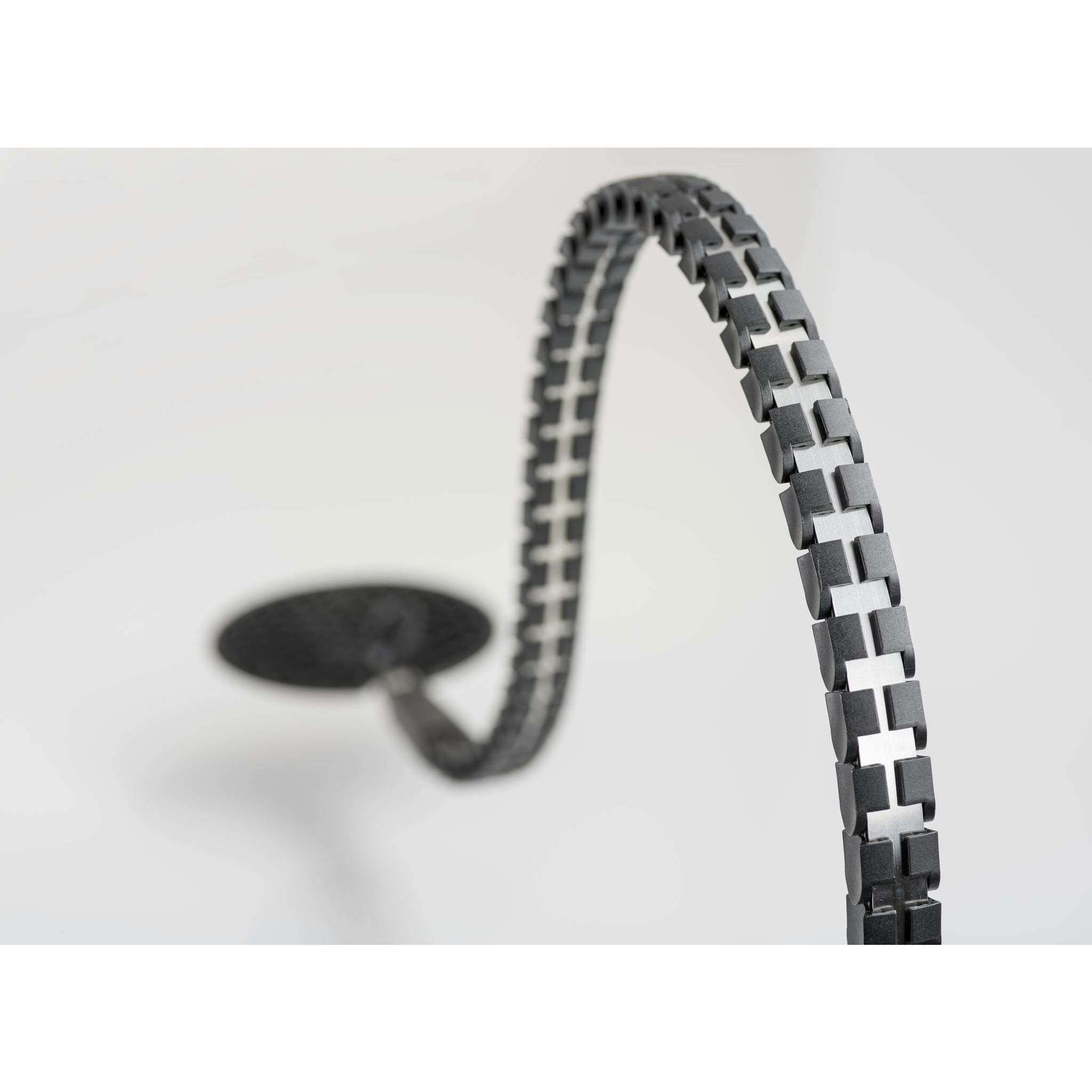 Natrix 16 inch 9.00 watt Black / Brushed Steel Desk Lamp Portable Light, ADS360