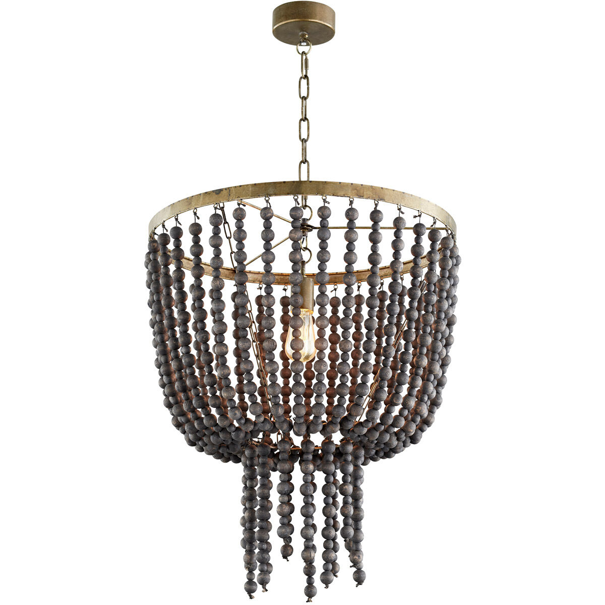 Hammock 1 Light 22 inch Tinted Raw Iron Pendant Ceiling Light