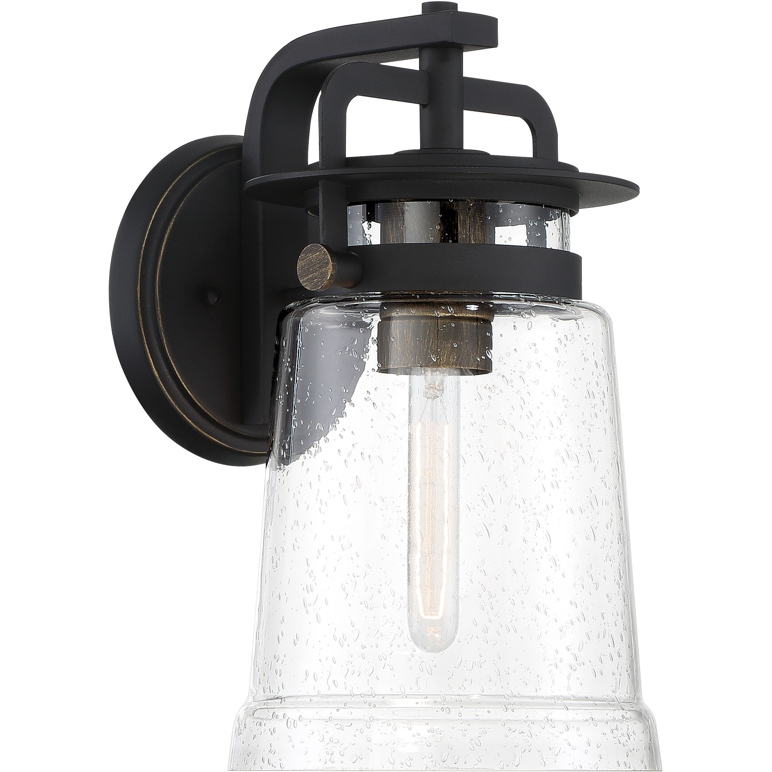 Maribel Heights 1 Light 12 inch Sand Coal/Gold Outdoor Wall Mount, Great Outdoors