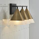 Avant 3 Light 26 inch Aged Brass and Black Vanity Light Wall Light