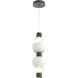 Torno Mandrel LED Flat Bronze with Chalk Double Pendant Ceiling Light
