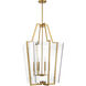 Farell 4 Light 21 inch Warm Brass Pendant Ceiling Light