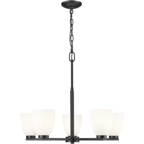 Naya 5 Light 25.25 inch Matte Black Chandelier Ceiling Light