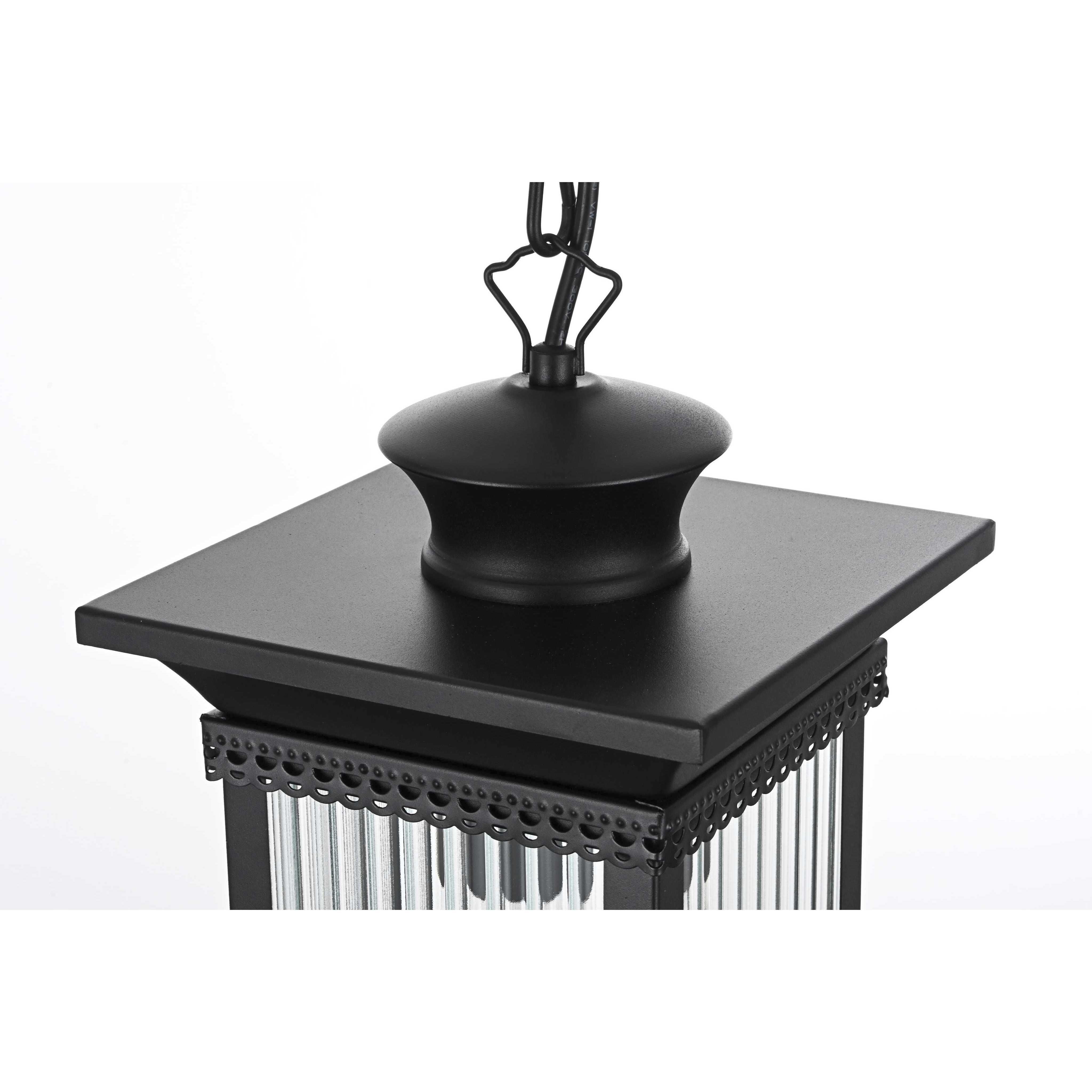 Collins 1 Light 7.5 inch Black Outdoor Pendant