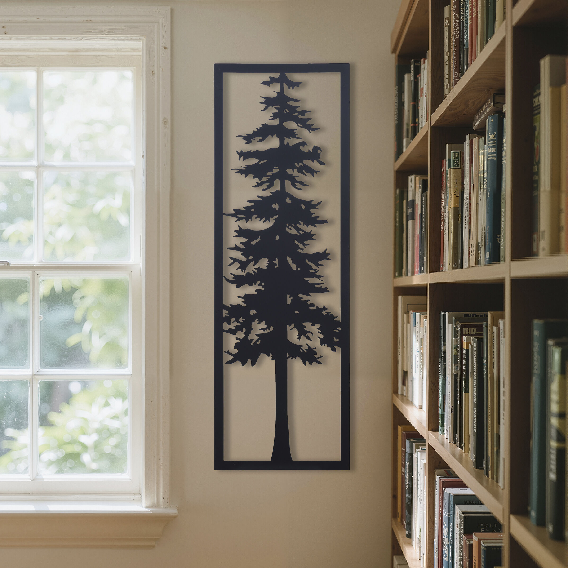 Cypress I Matte Black-Laser Cut Wall Art