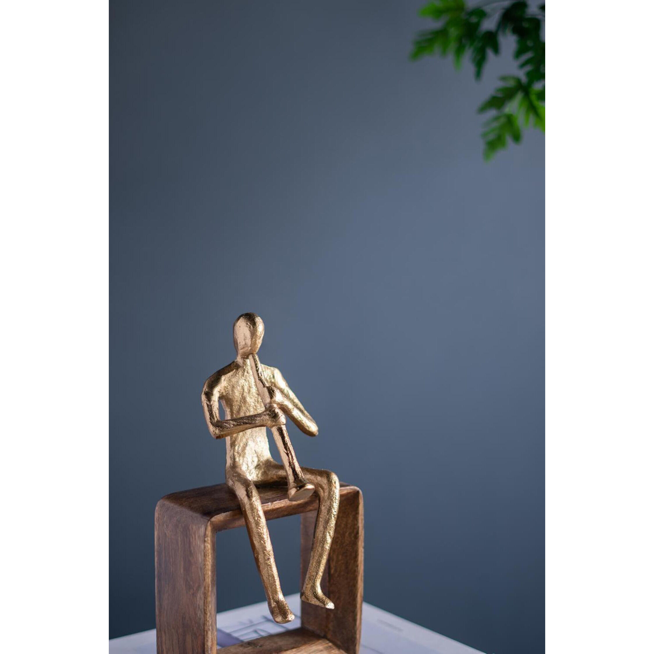 Musician Gold and Natural Figurine