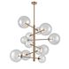 Delilah LED 43 inch Aged Brass Chandelier Ceiling Light