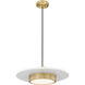 Ludo Pendant Ceiling Light in Matte White and Modern Gold