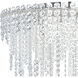 Chantant 6 Light Polished Stainless Steel Flush Mount Ceiling Light in Optic, Strand