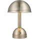 Breece 11.25 inch Plated Brass Rechargeable LED Accent Lamp Portable Light