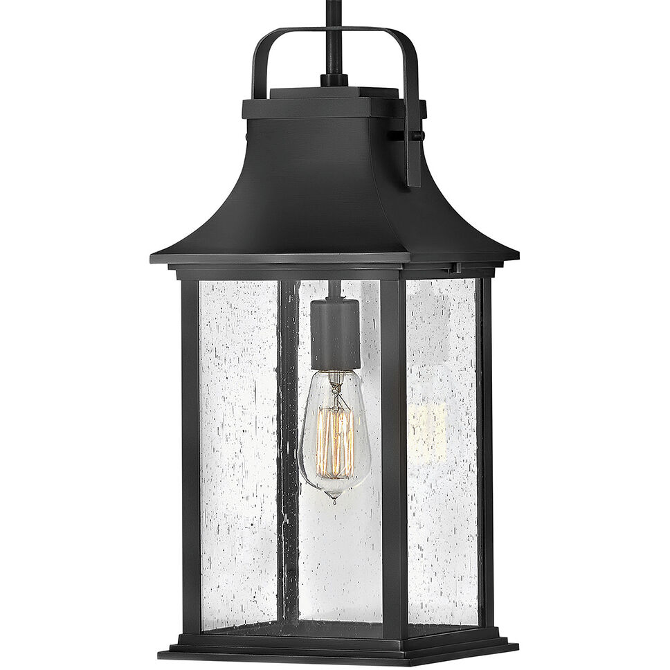 Grant 1 Light 8.5 inch Textured Black Outdoor Hanging Lantern