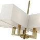Rubix 5 Light 26 inch Antique Brass Chandelier Ceiling Light