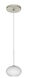 Lasso LED Satin Nickel Pendant Ceiling Light in Opal Matte Glass