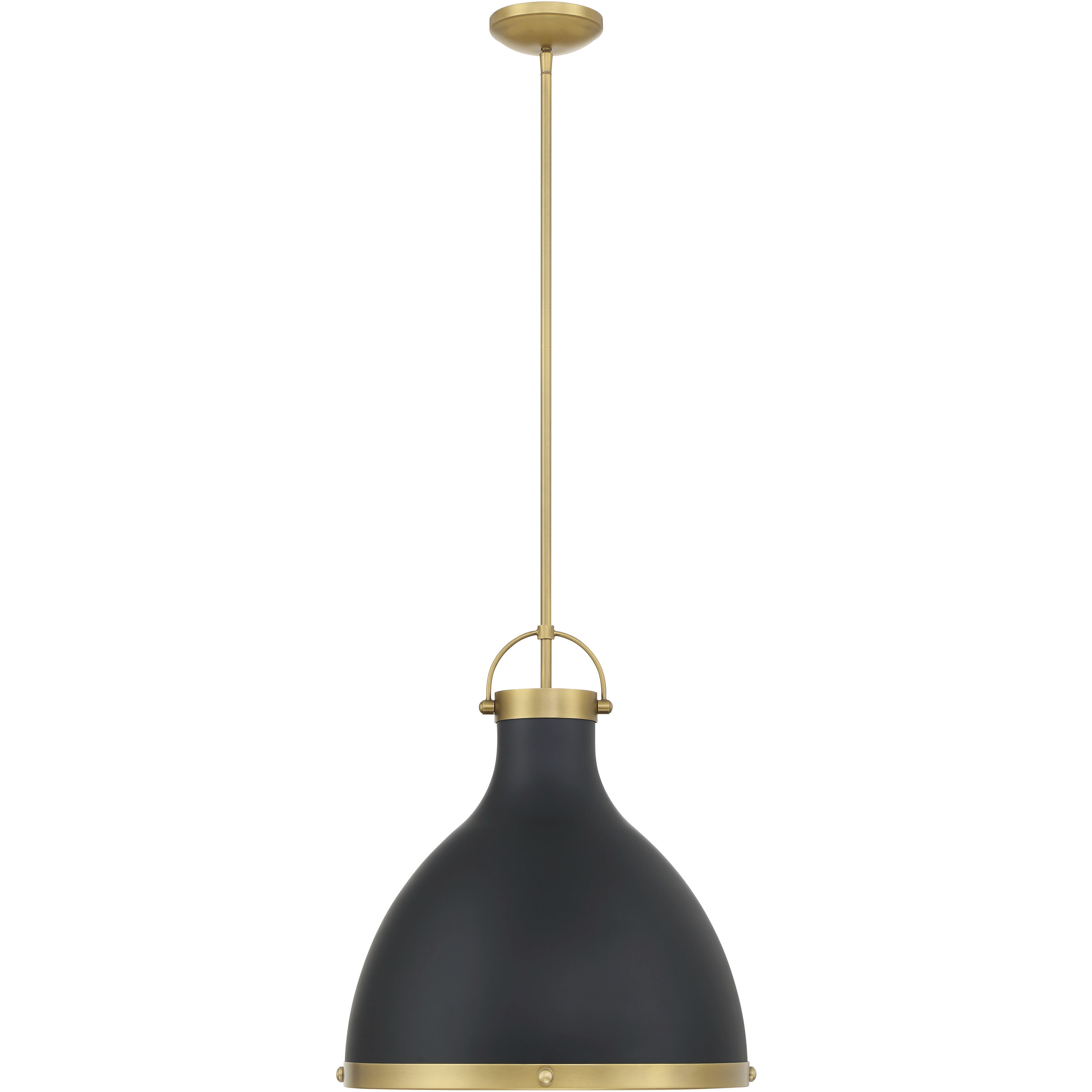 Lynk 1 Light 16.5 inch Legacy Brass and Matte Coal Pendant Ceiling Light