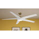 Skymaster 64 inch Soft Brass with Flat White Blades Ceiling Fan