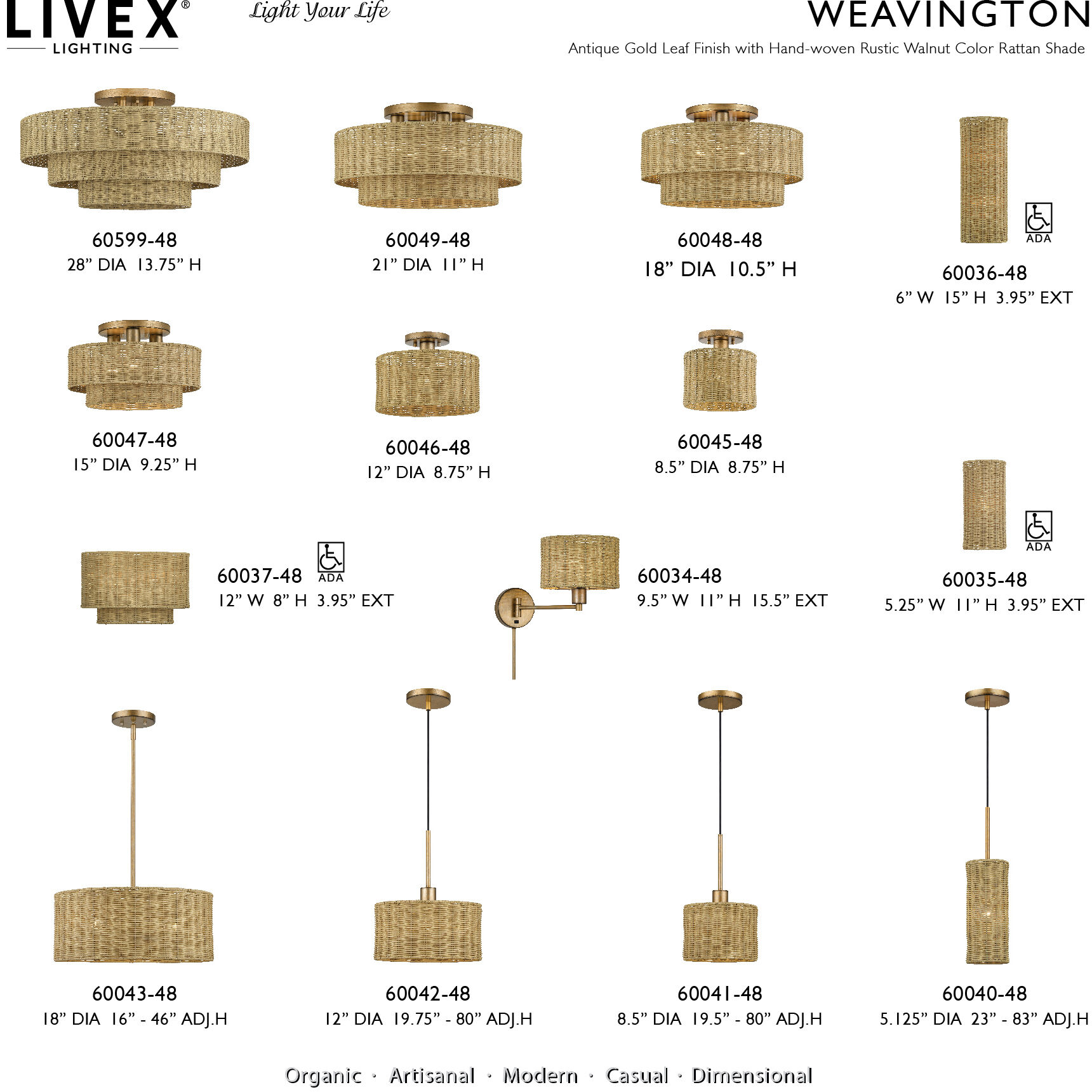 Weavington 1 Light 12 inch Antique Gold Leaf Semi Flush Mount Ceiling Light, Medium