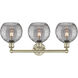 Edison Athens Deco Swirl 3 Light 26 inch Antique Brass Bath Vanity Light Wall Light