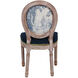 Cameron Blue Toile and Navy Velvet and Lime Green and Taupe Washed Chair