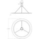 Arctic Rings LED 38 inch Bright Satin Aluminum Ring Pendant Ceiling Light