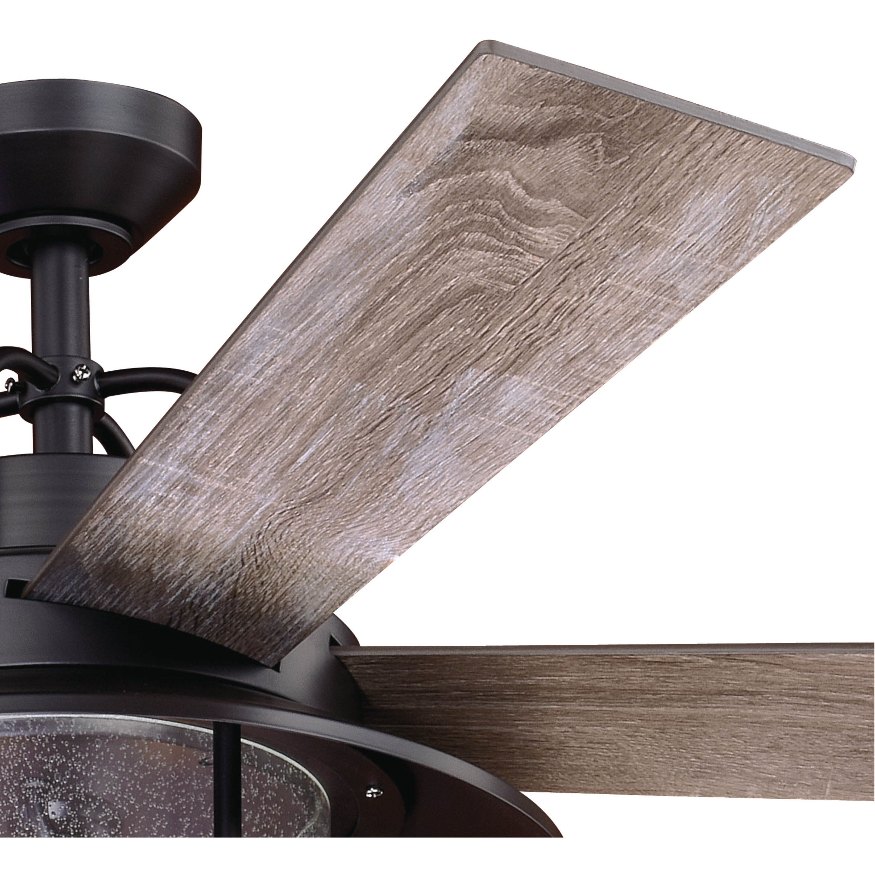 Charleston 56 inch New Bronze with Driftwood-Dark Maple Blades Ceiling Fan