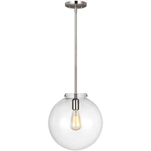 TOB by Thomas O'Brien Kate LED 12 inch Brushed Nickel Pendant Ceiling Light