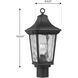 Marquette 1 Light 19 inch Textured Black Outdoor Post Lantern, with DURASHIELD