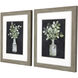 Florals Green and Gray and Neutral Framed Art