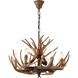 Canada 6 Light 27 inch Brown Antler Pendant Ceiling Light