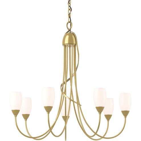 Flora 7 Light 24.9 inch Modern Brass Chandelier Ceiling Light