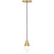 Sean Lavin Turret LED Natural Brass Pendant Ceiling Light, Integrated LED