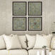 Geometrics Blue and Multi and Green and Beige Framed Art