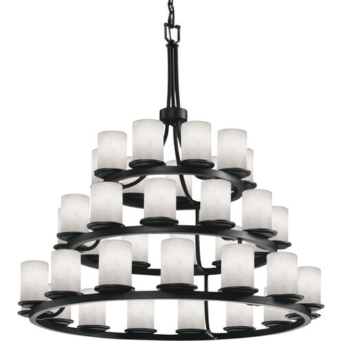 Clouds 36 Light 42 inch Matte Black Chandelier Ceiling Light in Incandescent, Cylinder
