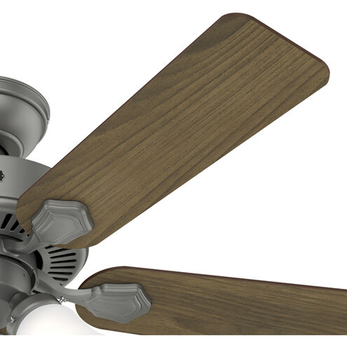 Swanson 44 inch Matte Silver with Autumn Walnut/Natural Wood Blades Ceiling Fan