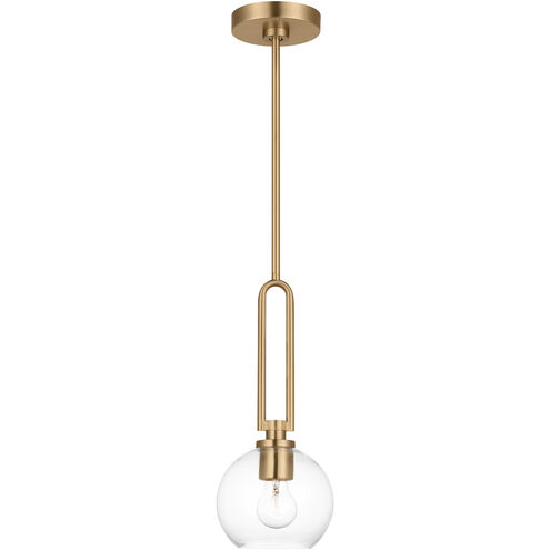Codyn 1 Light 10 inch Satin Brass Mini-Pendant Ceiling Light