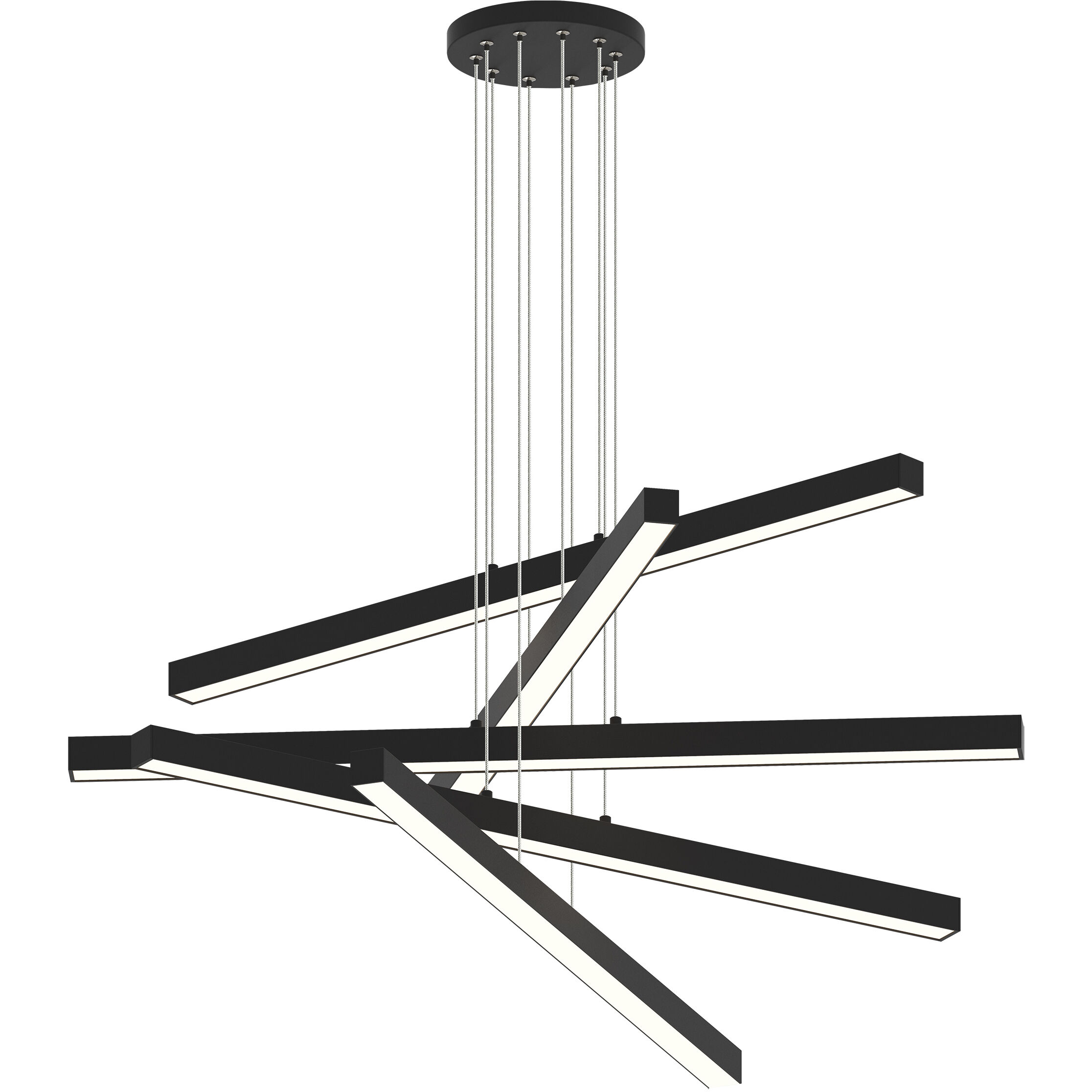 Presley LED 40.38 inch Matte Black Chandelier Ceiling Light